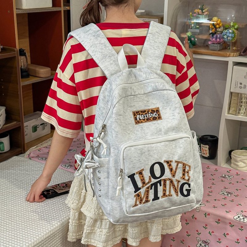 Zaino grigio Y2K per donne, ca - School Backpack Teen recensione e prezzo